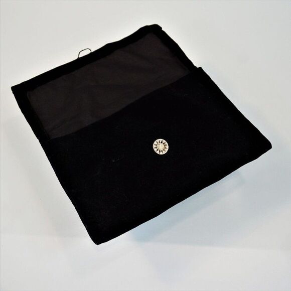 Vintage Black Velvet Jewelry Bag Specially Hand Made By Susan Storage Envelope - Picture 5 of 6